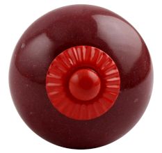 Cherry Solid Round Red Fitting Ceramic Knob